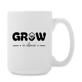 Grandir en silence - Grande tasse 440 ml - blanc - Droite