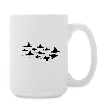 Manta Rochen Tauchen Stachelrochen Mantas Taucher - Große Tasse 440 ml - Weiß - Rechts