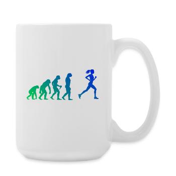 Laufen Geschenkidee für eine Laufsport Liebhaberin - Große Tasse 440 ml - Weiß - Rechts