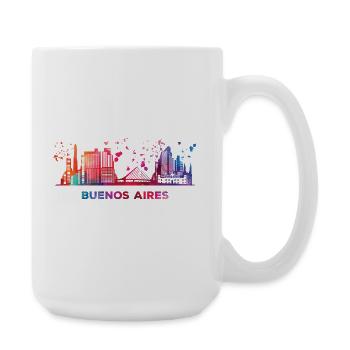 Portenos Skyline Buenos Aires - Große Tasse 440 ml - Weiß - Rechts