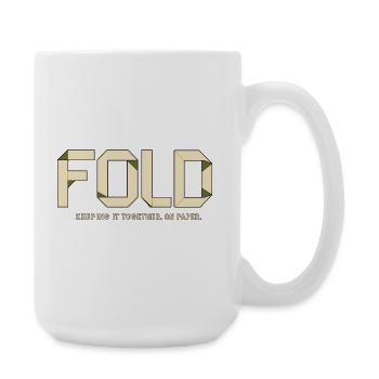 AUDACE – Je tiens bon. Du moins sur le papier - Grande tasse 440 ml - blanc - Droite