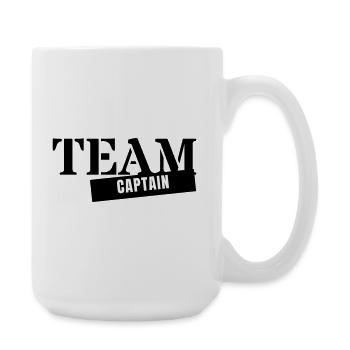 Capitaine d’équipe - Capitaine, entraîneur, entraîneur, chef de groupe, - Grande tasse 440 ml - blanc - Droite