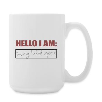Hello I am - Große Tasse 440 ml - Weiß - Rechts