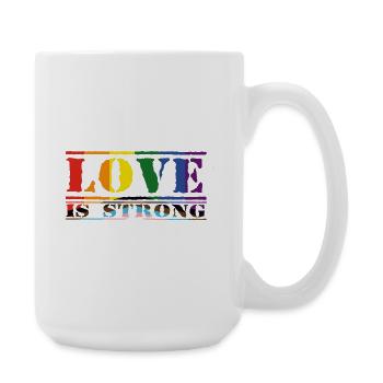 Love Is Strong Rainbow Style LGBTQ - Grande tasse 440 ml - blanc - Droite