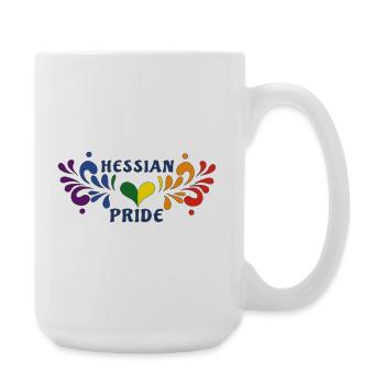 Motif de fleur de cœur de la fierté hessoise - Grande tasse 440 ml - blanc - Droite