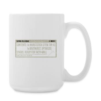 Humour Bratwurst Label Vintage - Grande tasse 440 ml - blanc - Droite