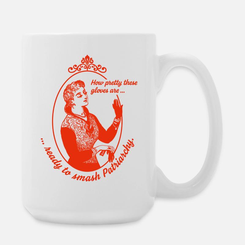 Ready to Smash Patriarchy - Große Tasse 440 ml - Weiß