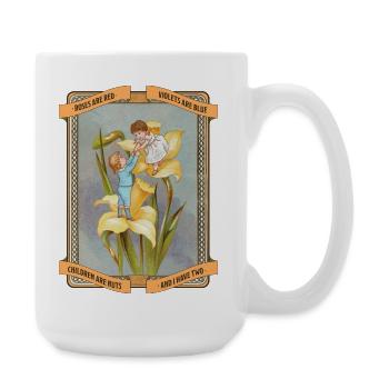 Vintage Flower Kids Chaos Love - Große Tasse 440 ml - Weiß - Rechts