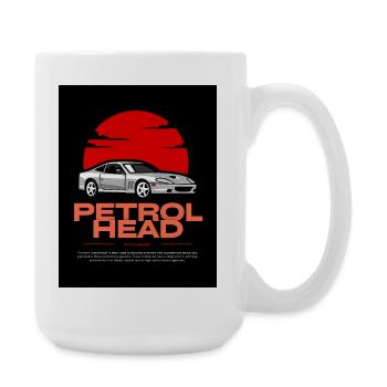 Petrol Head Sports Car Retro Vintage Classic Race - Large Mug 440 ml - white - Right