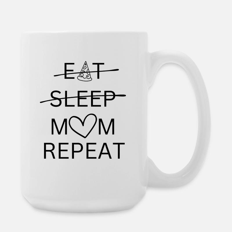 Manger, dormir, maman, répéter - Grande tasse 440 ml - blanc