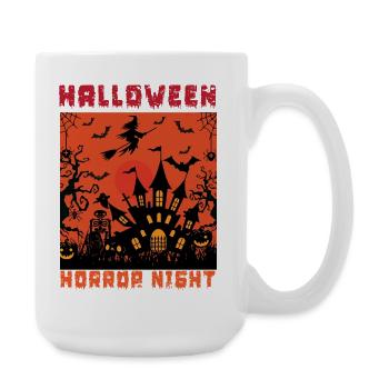 Halloween Horror Nacht - Große Tasse 440 ml - Weiß - Rechts