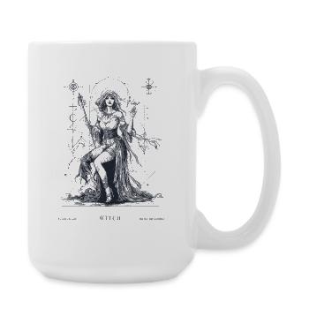 Sorcière mystique avec baguette magique - Grande tasse 440 ml - blanc - Droite