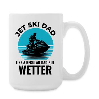 Papa Jet Ski comme un papa ordinaire mais plus humide - Grande tasse 440 ml - blanc - Droite