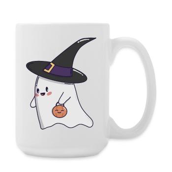 Sweet Ghost – Halloween Kawaii 🎃👻 - Large Mug 440 ml - white - Right