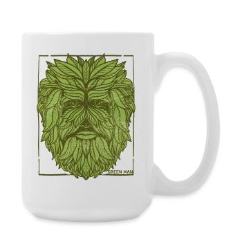 Mystical tree face design - Large Mug 440 ml - white - Right