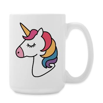 Rainbow Unicorn - Large Mug 440 ml - white - Right