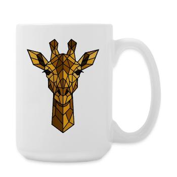 Geometric Giraffe Illustration - Large Mug 440 ml - white - Right