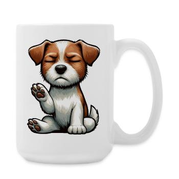 Jack Russel terrier Jack russel liebhaber Jackie - Große Tasse 440 ml - Weiß - Rechts
