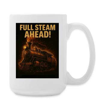 Locomotive à vapeur - Grande tasse 440 ml - blanc - Droite