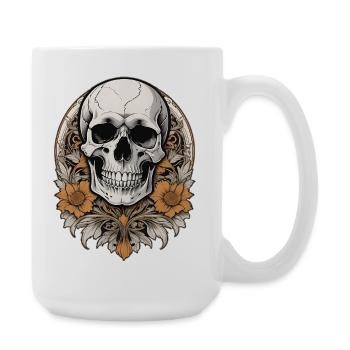 Skull - Große Tasse 440 ml - Weiß - Rechts