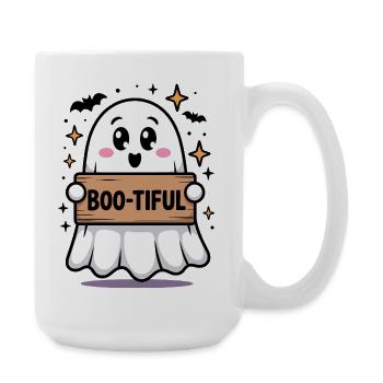 Cute Ghost Halloween Print - Large Mug 440 ml - white - Right