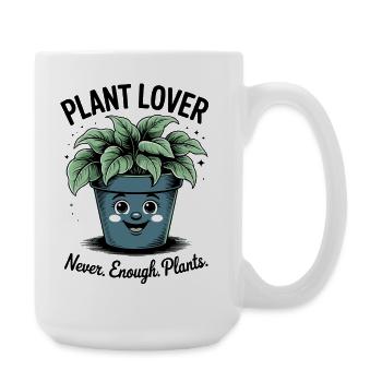 I Love Plants - Botany Flora Funny Saying - Large Mug 440 ml - white - Right