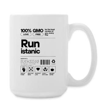 Dessin au trait géométrique abstrait - Grande tasse 440 ml - blanc - Droite