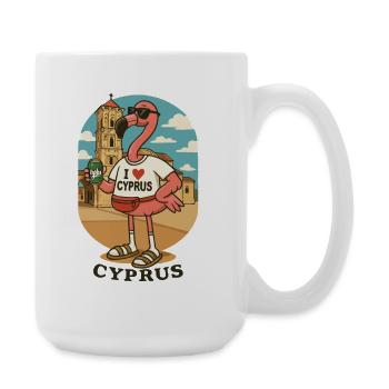 Flamant rose de Chypre - Grande tasse 440 ml - blanc - Droite