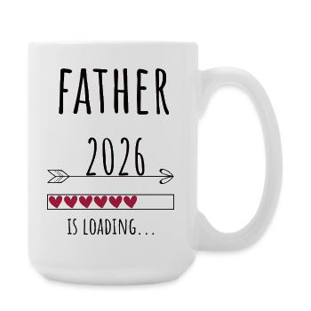 Dad to be 2026 Geschenk Schwangerschaft - Große Tasse 440 ml - Weiß - Rechts