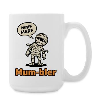 Mummy Character with Speech Bubble - Large Mug 440 ml - white - Right
