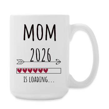Mom to be 2026 Geschenk Schwangerschaft - Große Tasse 440 ml - Weiß - Rechts