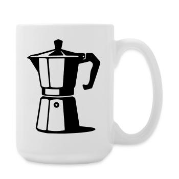 Espresso Kanne  - Große Tasse 440 ml - Weiß - Rechts