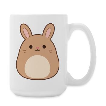 Mignon lapin dessin animé imprimé - Grande tasse 440 ml - blanc - Droite