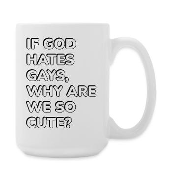 humour gai - Grande tasse 440 ml - blanc - Droite