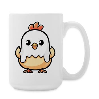 Chicken Halloween Ghost - Large Mug 440 ml - white - Right