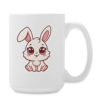 Kuscheliges Bunny-Design in Pastell - Große Tasse 440 ml - Weiß - Rechts