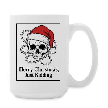 Weihnachtstotenkopf - Große Tasse 440 ml - Weiß - Rechts