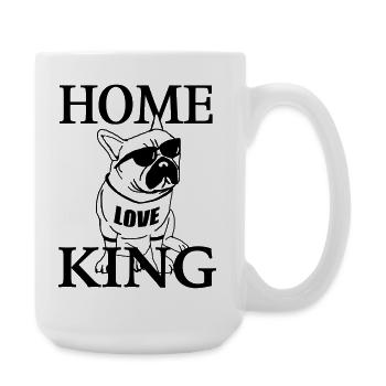 Dog Mom | Cute Dog Lover Statement Design - Große Tasse 440 ml - Weiß - Rechts