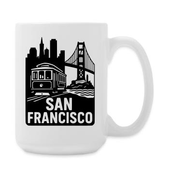 San Francisco Silhouette - Large Mug 440 ml - white - Right