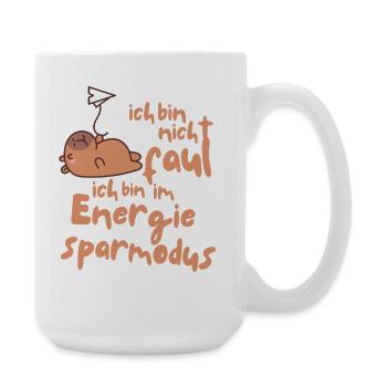 Ich bin nicht faul - Große Tasse 440 ml - Weiß - Rechts