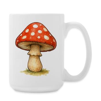 Illustration de champignon rouge - Grande tasse 440 ml - blanc - Droite