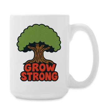 Grow Strong Tree Retro - Große Tasse 440 ml - Weiß - Rechts