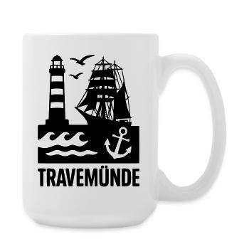 Travemünde Ostsee - Große Tasse 440 ml - Weiß - Rechts