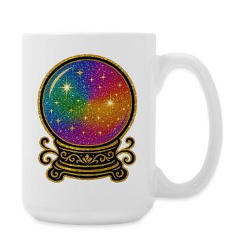 Rainbow Crystal Ball Glamour | Crystal ball - Large Mug 440 ml - white - Right
