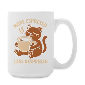 Mehr Espresso Weniger Despresso - Große Tasse 440 ml - Weiß - Rechts