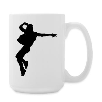B-Girl Silhouette – Breakdance Style - Große Tasse 440 ml - Weiß - Rechts