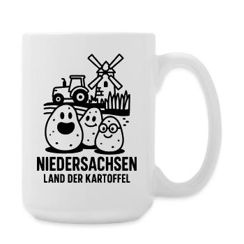 Niedersachsen Land der Kartoffel - Große Tasse 440 ml - Weiß - Rechts