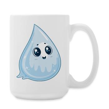 Goutte Kawaii Lumineuse - Grande tasse 440 ml - blanc - Droite