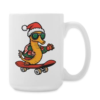 Seahorse Christmas Funny - Large Mug 440 ml - white - Right