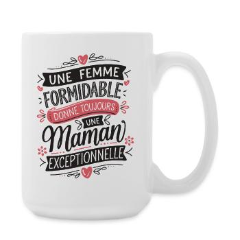 Eine großartige Frau, eine außergewöhnliche Mutter - Große Tasse 440 ml - Weiß - Rechts